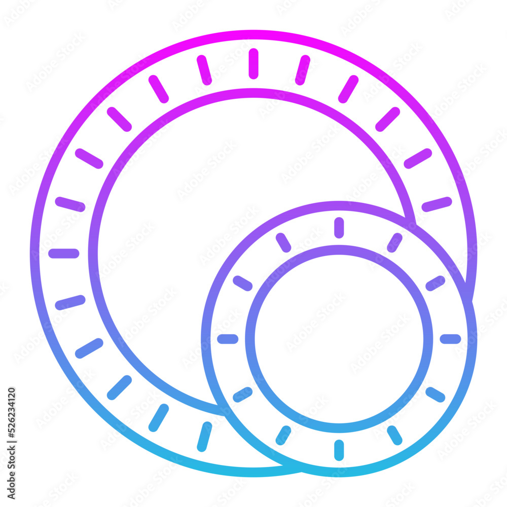 Plastic Plate Line Gradient Icon Plastic Plate Line Gradient Icon