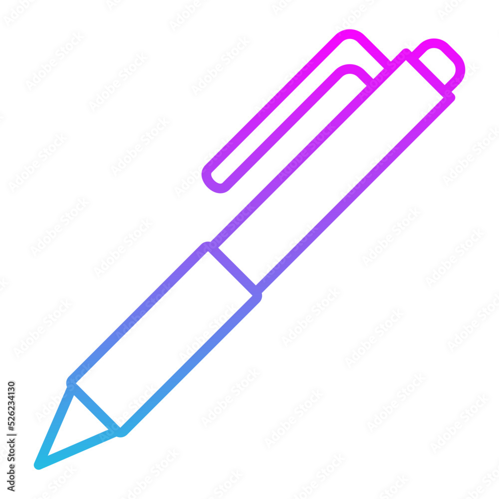 Pen Line Gradient Icon Pen Line Gradient Icon