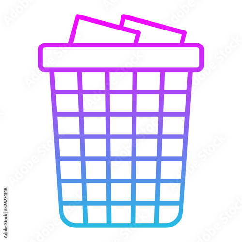 Paper Bin Line Gradient Icon