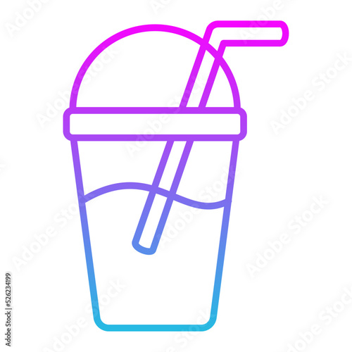 Plastic Cup Line Gradient Icon