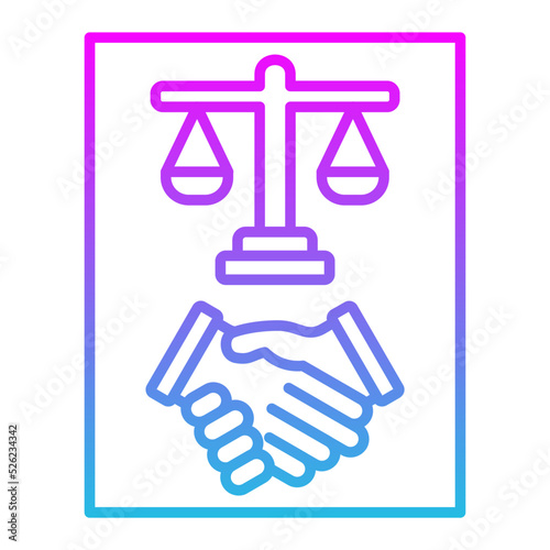 Law Line Gradient Icon