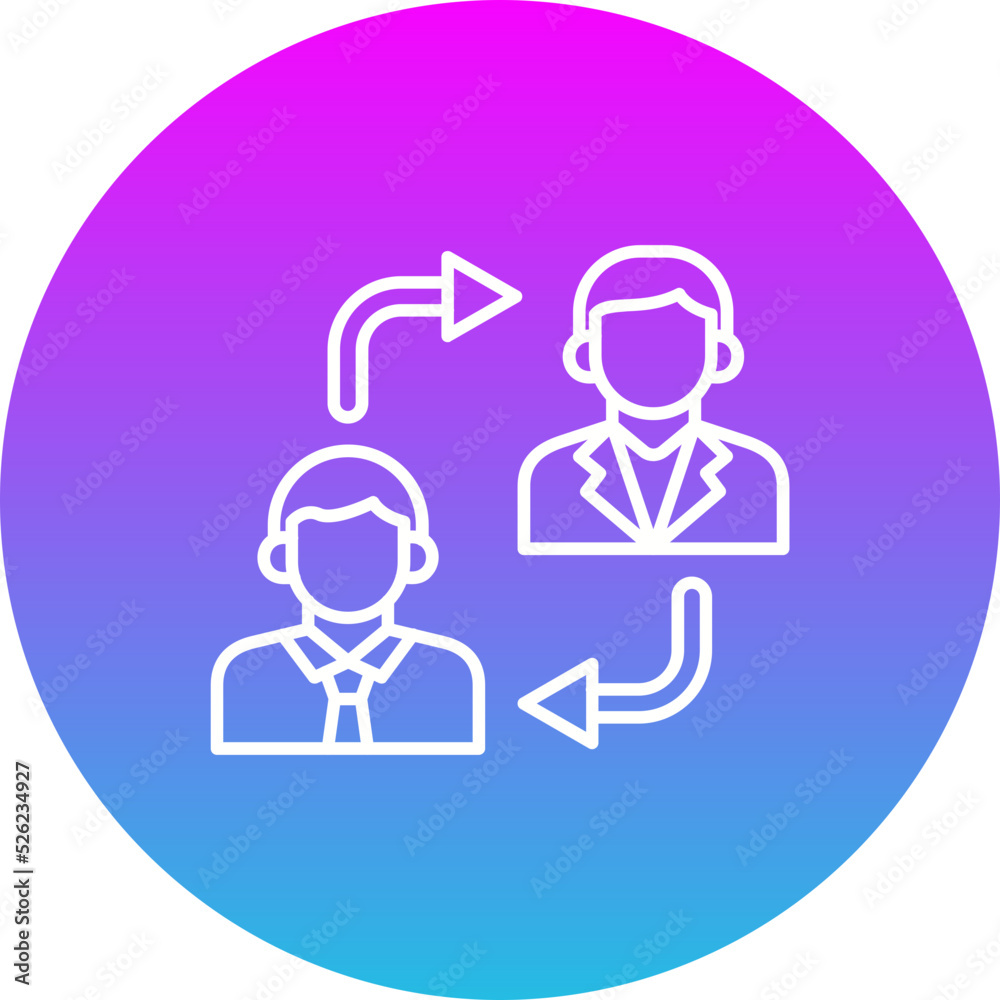 Change Gradient Circle Line Inverted Icon Change Gradient Circle Line Inverted Icon