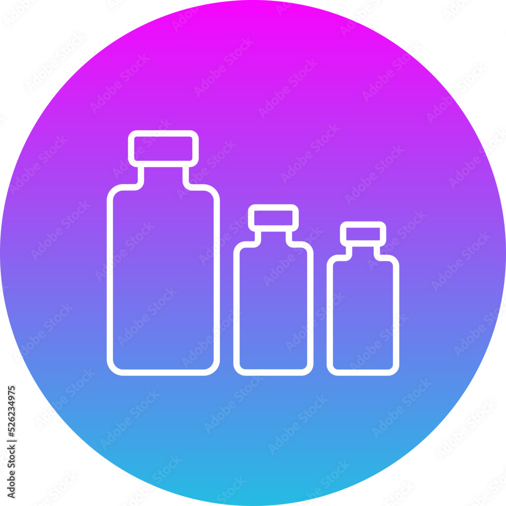 Vials Gradient Circle Line Inverted Icon Vials Gradient Circle Line Inverted Icon