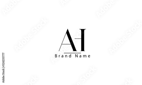 AH HA A H abstract vector logo monogram template