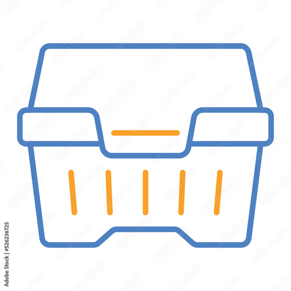 Styrofoam Blue And Orange Line Icon Styrofoam Blue And Orange Line Icon