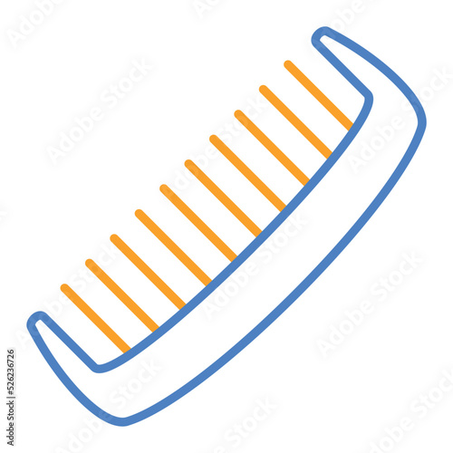 Comb Blue And Orange Line Icon