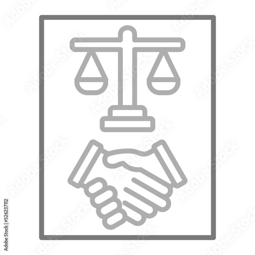 Law Greyscale Line Icon