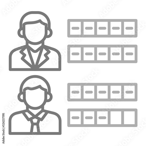 Recount Greyscale Line Icon