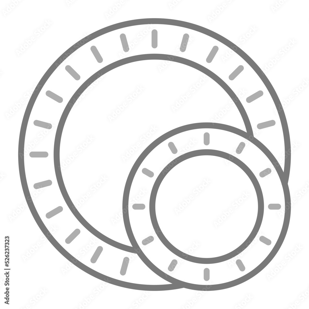 Plastic Plate Greyscale Line Icon Plastic Plate Greyscale Line Icon