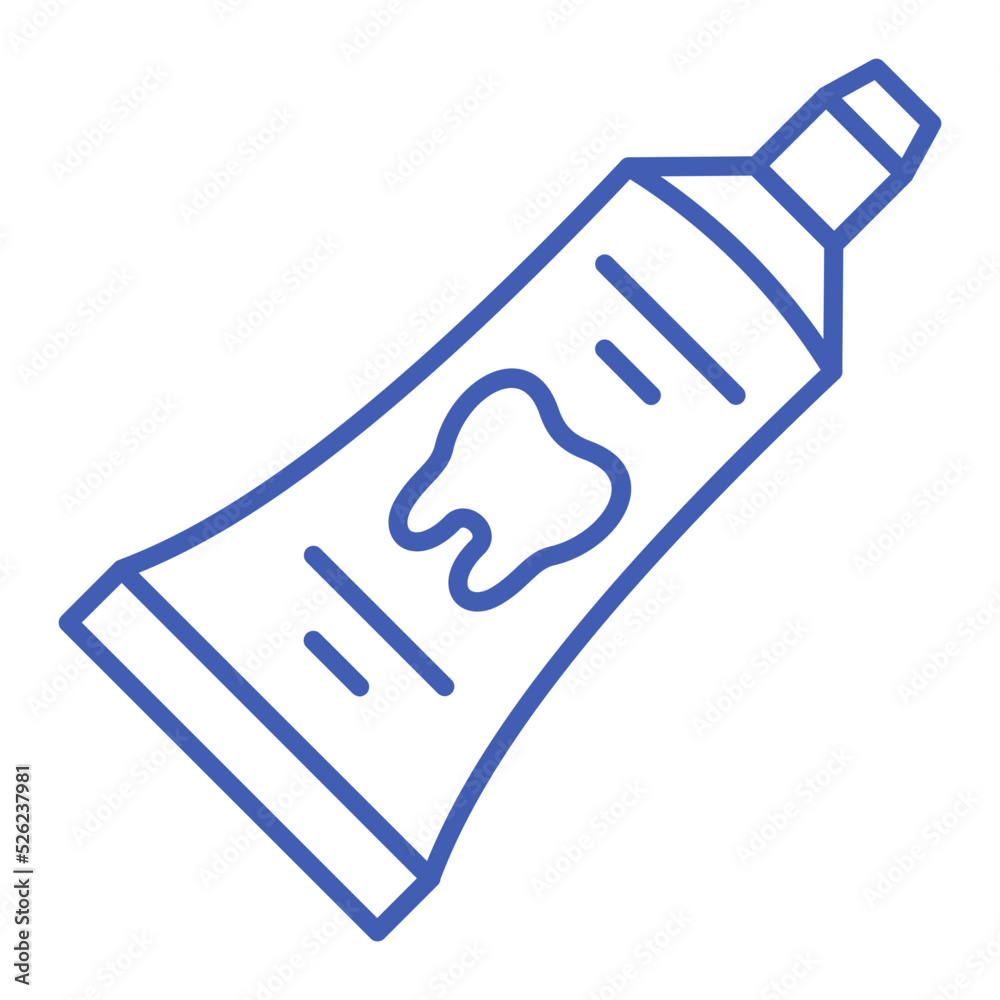Toothpaste Multicolor Line Icon Toothpaste Multicolor Line Icon