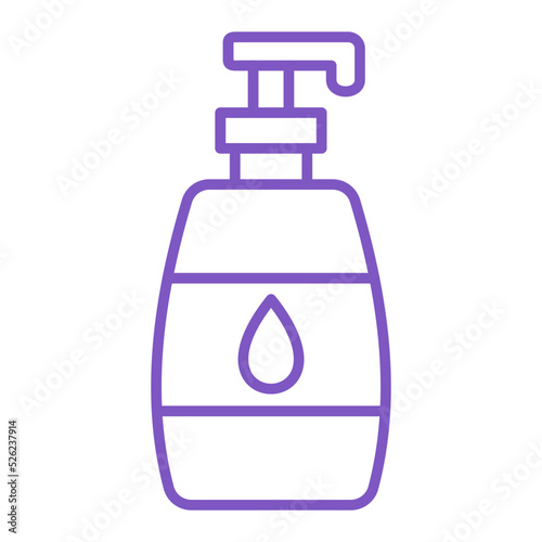 Soap Bottle Multicolor Line Icon