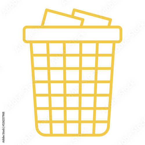Paper Bin Multicolor Line Icon