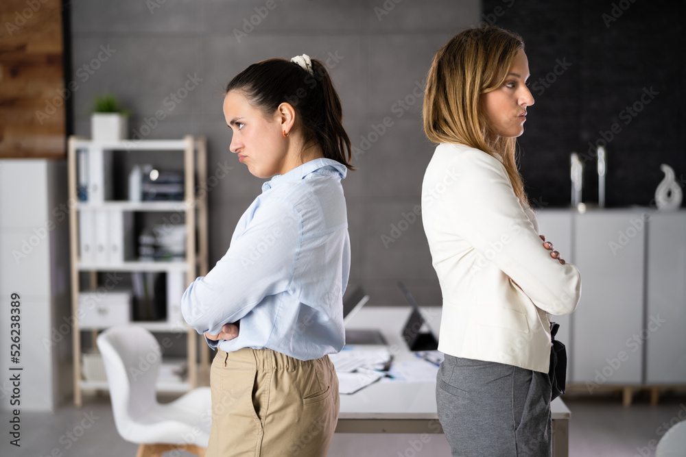 Angry Sad Businesswoman Conflict Angry Sad Businesswoman Conflict