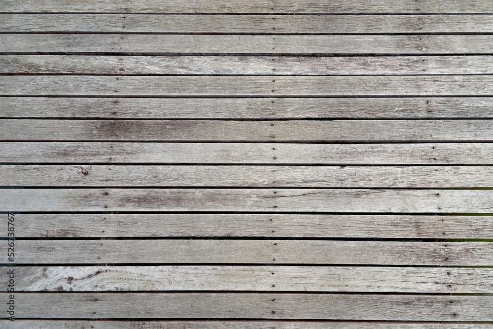 Top view old wooden floor with hardwood pattern with nail head for background Top view old wooden floor with hardwood pattern with nail head for background