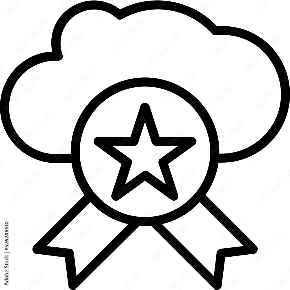 Cloud Certification Vector Icon Cloud Certification Vector Icon