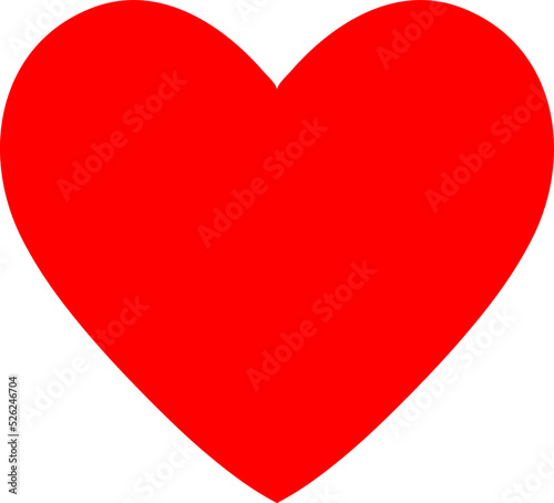 Heart - red vector icon illustration on white background..eps