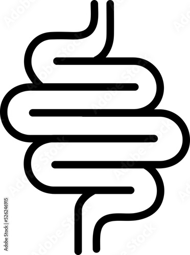 Intestines line icon or digestion system symbol on white background..eps