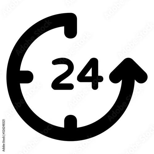 Twenty Four Hours Vector Icon