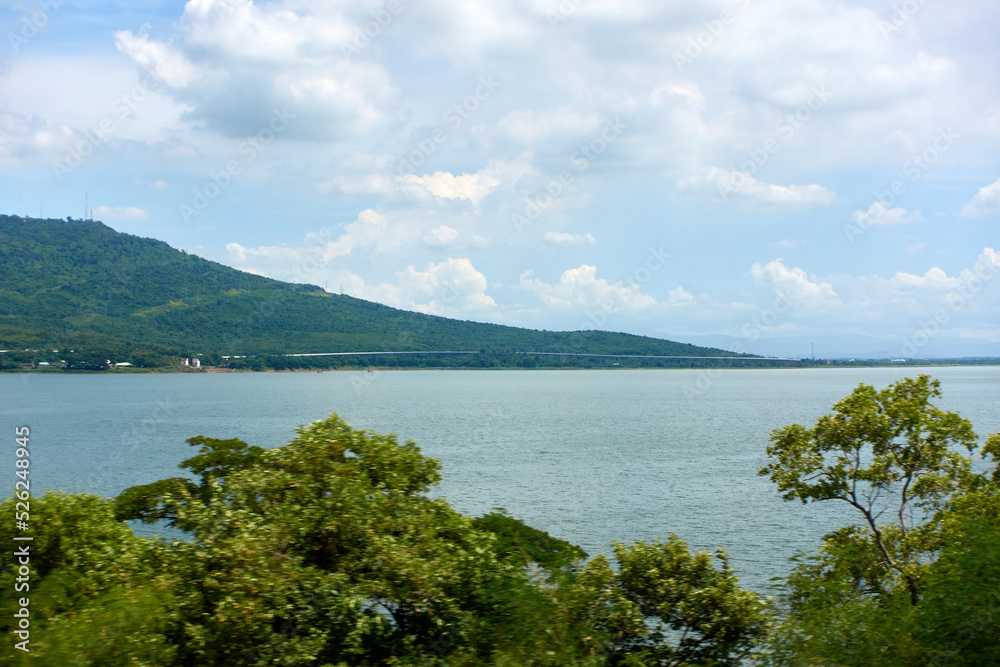 Landscape of Lam Ta Khong Reservoir, Nakhon Ratchasima in Thailand.