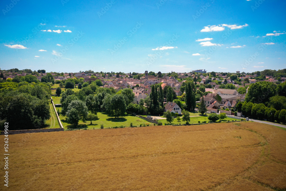 aerial view of the village of Maincy in Seine et Marne aerial view of the village of Maincy in Seine et Marne