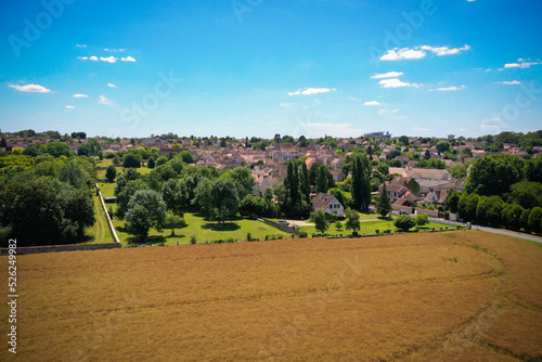 aerial view of the village of Maincy in Seine et Marne photo