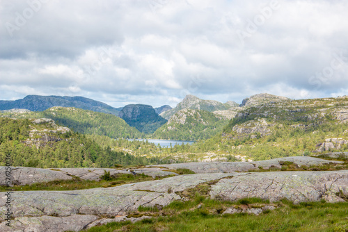 Tj  dnane lakes Prekestolen  Preikestolen  in Rogaland in Norway  Norwegen  Norge or Noreg 