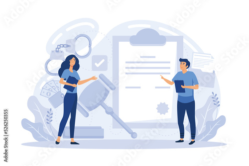 Descendant, divorce, emancipation. Marriage annulment, social rights, gender equality. Wife and husband break up abstract concept flat vector modern illustration