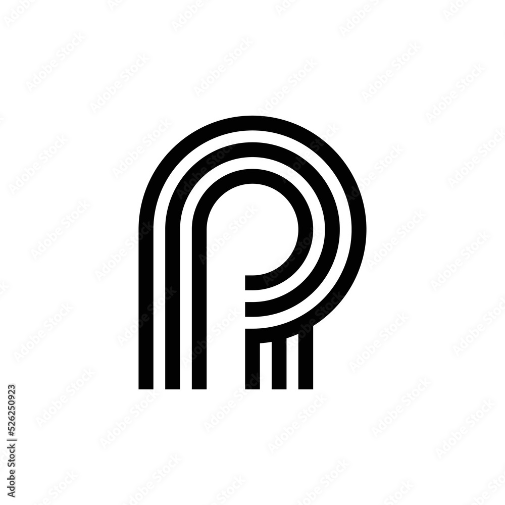 modern letter R monogram logo design