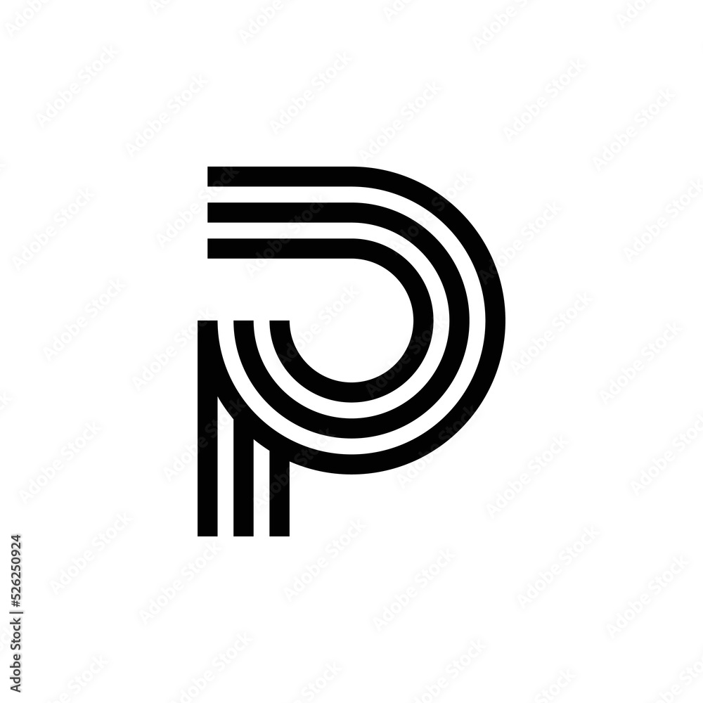 modern letter P monogram logo design modern letter P monogram logo design