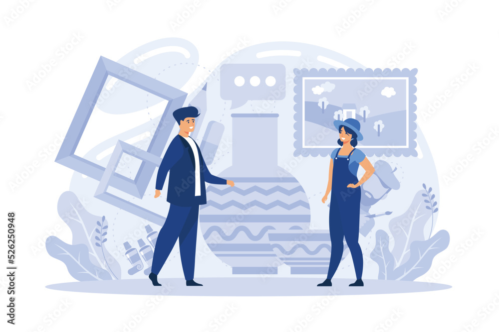 works of art flat vector modern illustration works of art flat vector modern illustration