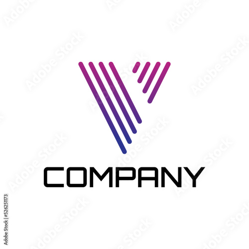 letter v modern logo design