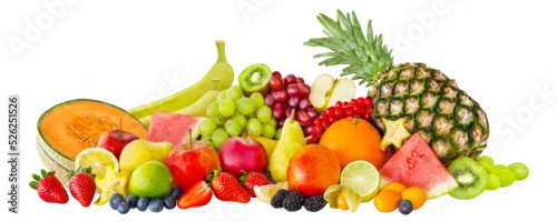 Obraz  z motywem Frisches Obst und Hintergrund transparent