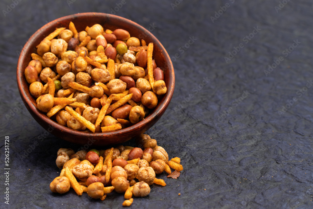 Cocktail Mix Namkeen Mixture Also Called Tedhe Medhe Chakhna Made Of
