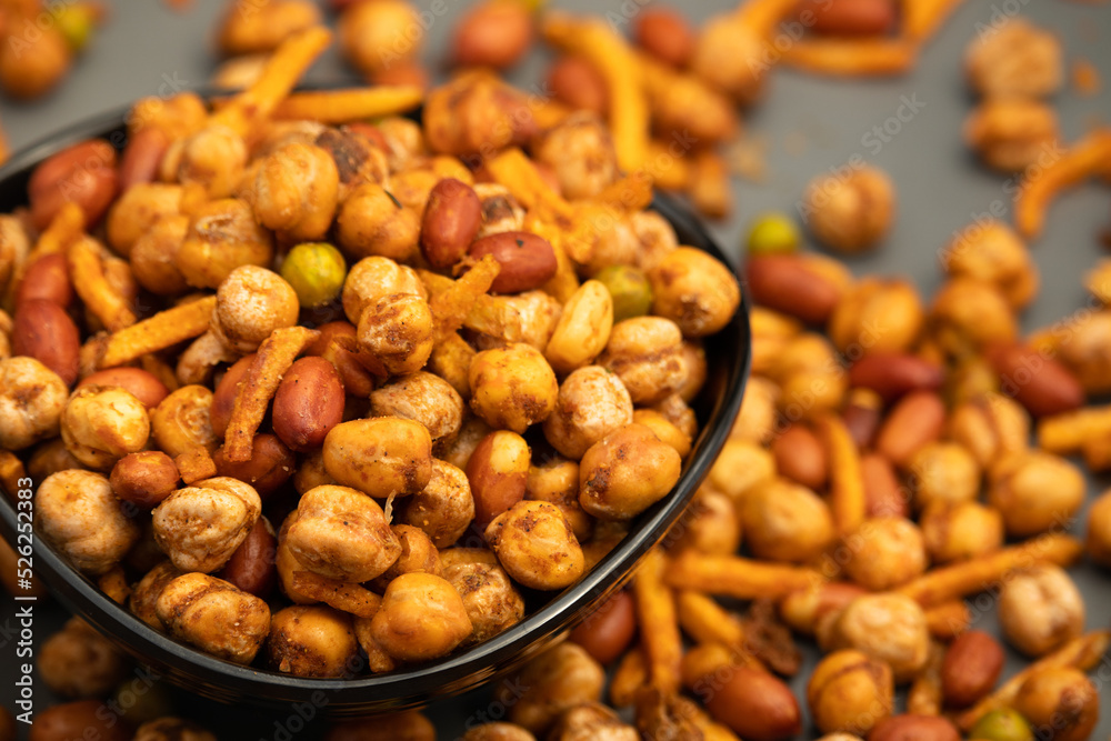 Cocktail Mix Namkeen Mixture Also Called Tedhe Medhe Chakhna Made Of