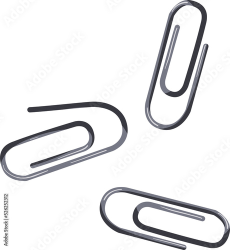paper clips isolated on white