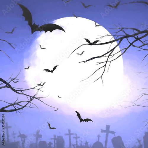 Watercolor Halloween Background