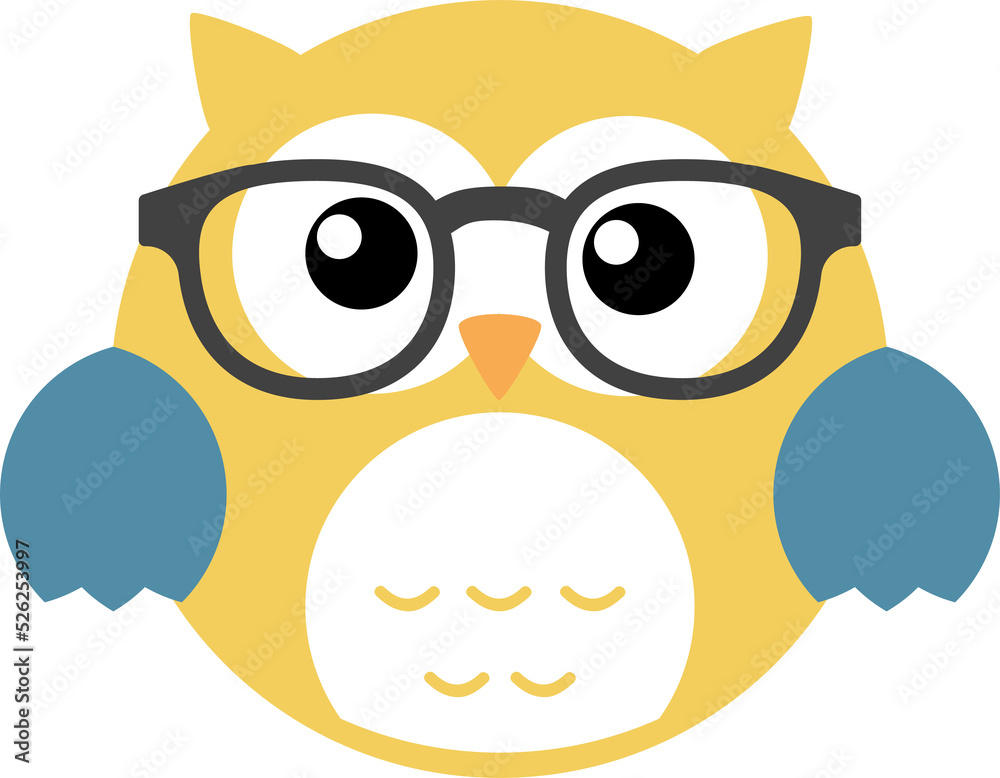 Geek Owl  cartoon character.