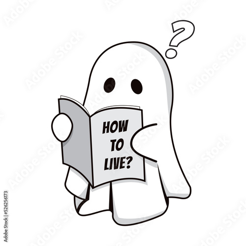 Happy Halloween. Cute cartoon spooky character. Vector illustration