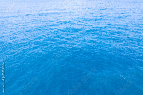 Sea surface aerial view,Bird eye view photo of blue waves and water surface texture Blue sea background Beautiful nature Amazing seascape