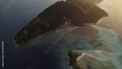 Raja Ampat from the sky at sunset - Indonesia 