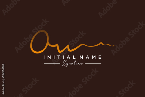 Initial OWO signature logo template vector. Hand drawn Calligraphy lettering Vector illustration.
