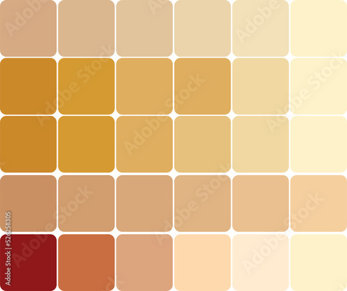 human skin tone palette