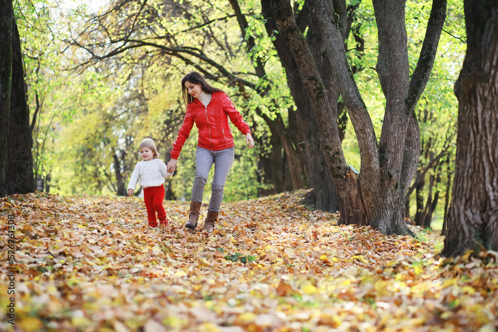 Children for a walk in the autumn park. Leaf fall in the park. Family. Fall. Happiness. Children for a walk in the autumn park. Leaf fall in the park. Family. Fall. Happiness.
