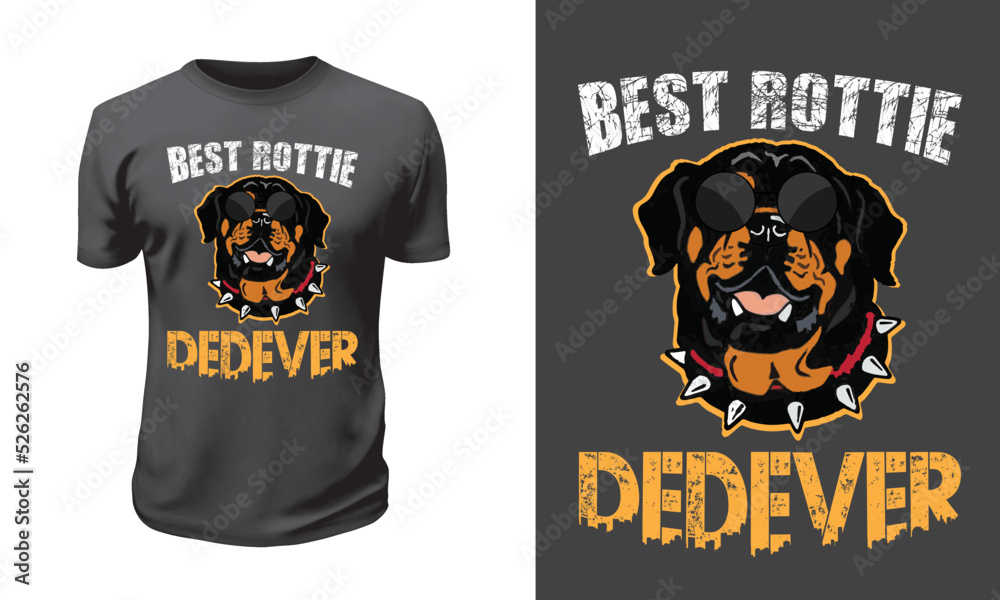 Best rottweiler dad ever t-shirt design