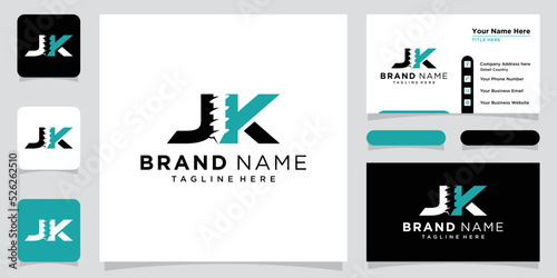 Initial JK drilling logo design vector template