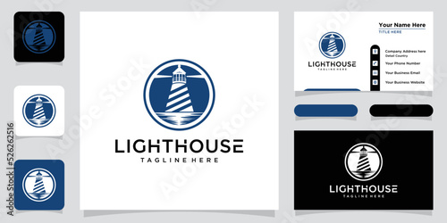 Lighthouse Logo Vector Icon Template. Modern Creative Logo Design Element.