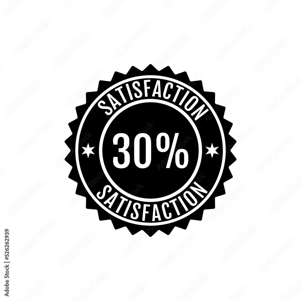 30% Satisfaction Sign Vector transparent background 30% Satisfaction Sign Vector transparent background
