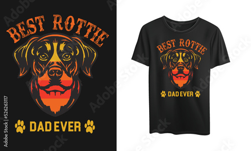 Best rottweiler dad ever t-shirt design