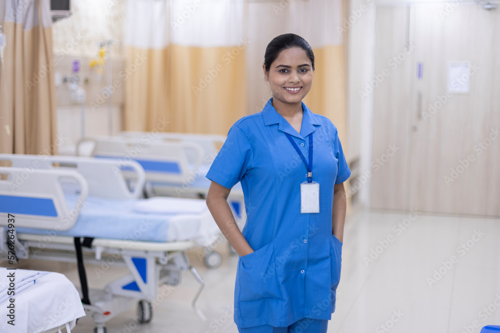 custom made wallpaper toronto digitalPortrait of smiling nurse wearing uniform standing at hospital ward