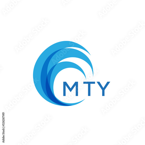 MTY letter logo. MTY blue image on white background. MTY Monogram logo design for entrepreneur and business. MTY best icon.
 photo